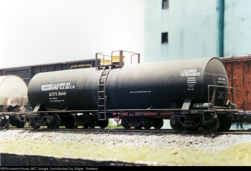 An ACF 17,360 gallon chlorine tank car